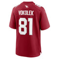 A.Cardinals #81 Travis Vokolek Player Cardinal Home Game Edoa Stitched Jerseys