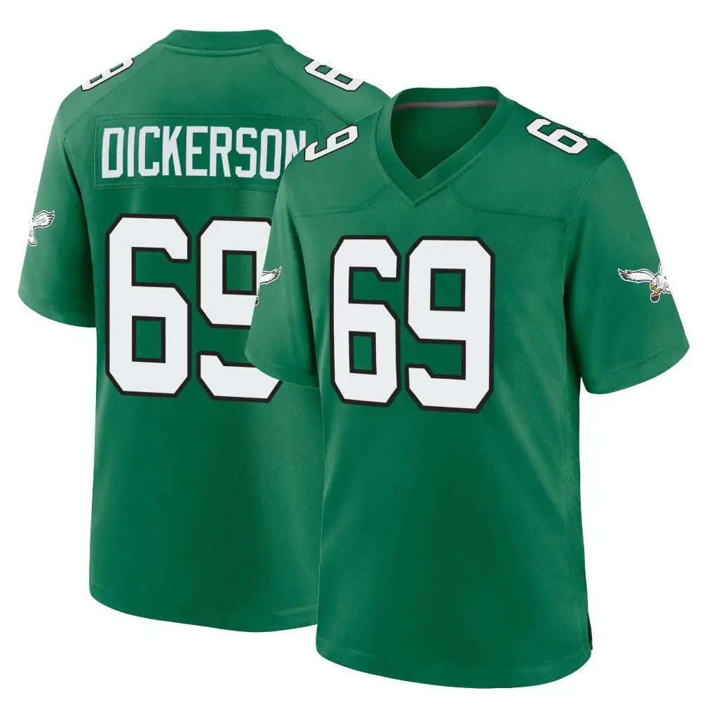 P.Eagles #69 Landon Dickerson Player Green Kelly Alternate Home Game Edoa Stitched Jerseys