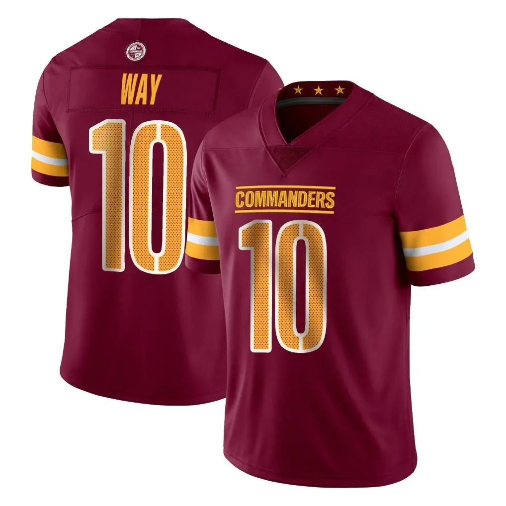 W.Commanders #10 Tress Way Player Burgundy Limited Vapor Home Game Edoa Stitched Jerseys