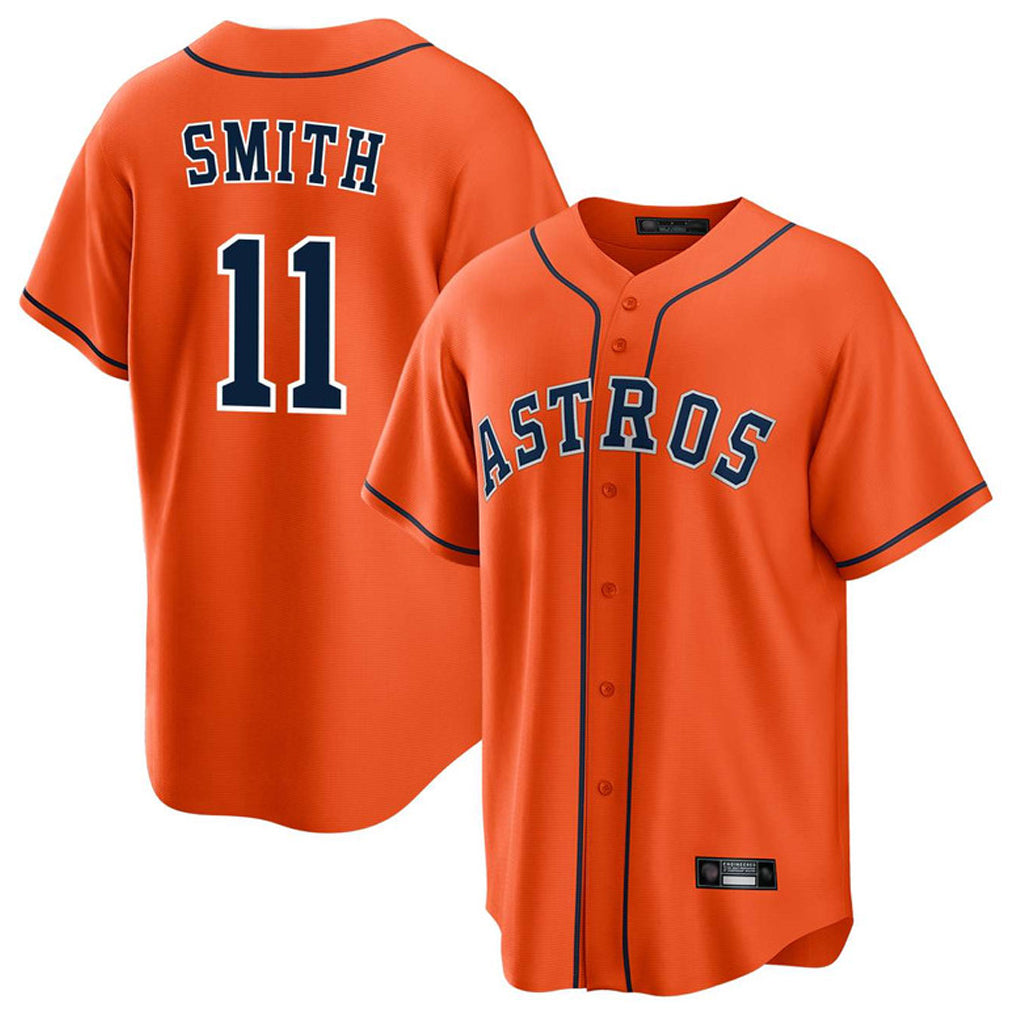 H.Astros #11 Cam Smith Player Orange Home Game Edoa Stitched Jerseys