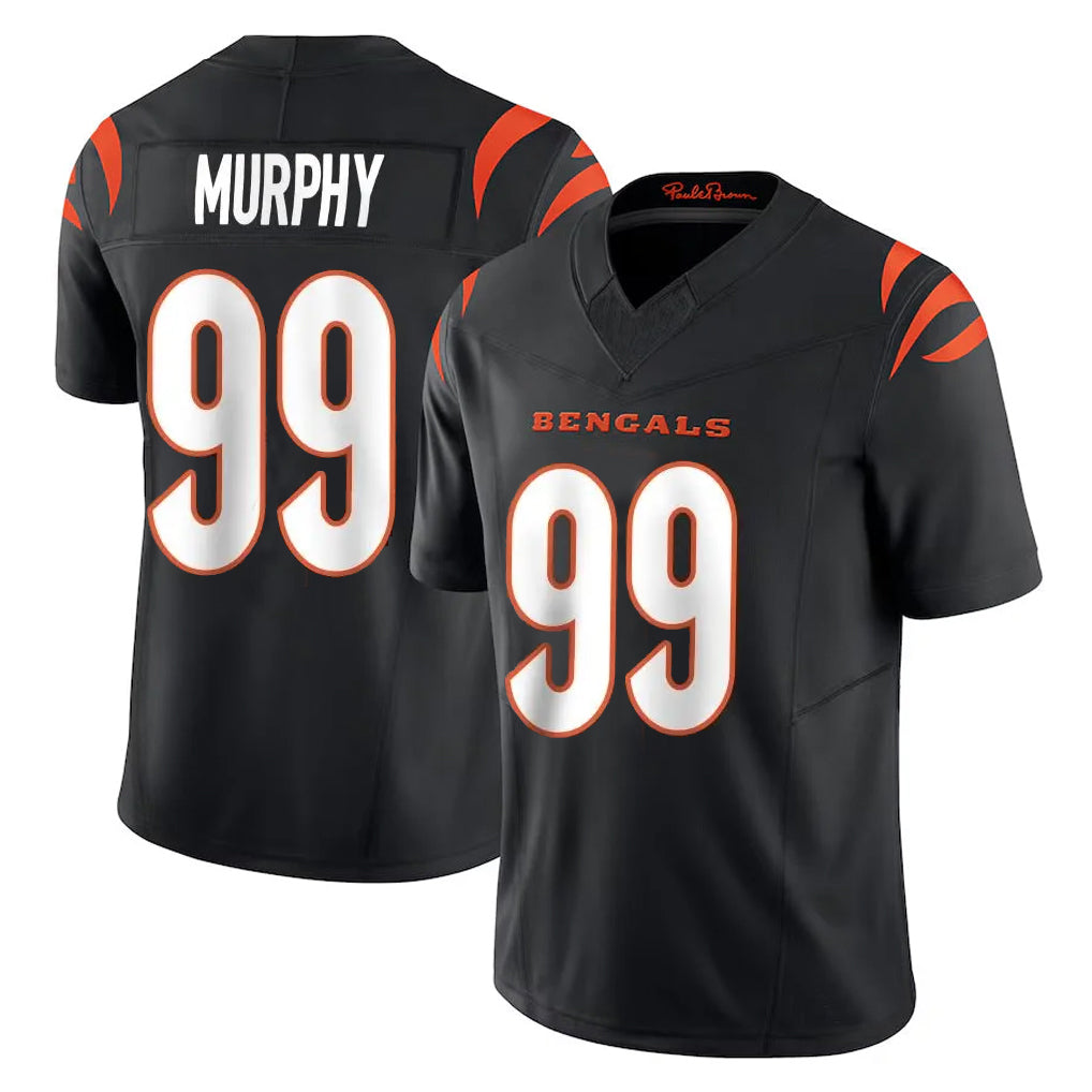 C.Bengals #99 Myles Murphy Player Black Vapor F.U.S.E. Limited Home Game Edoa Stitched Jerseys