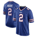 B.Bills #2 DJ Moore Player Royal Home Game Edoa Stitched Jerseys