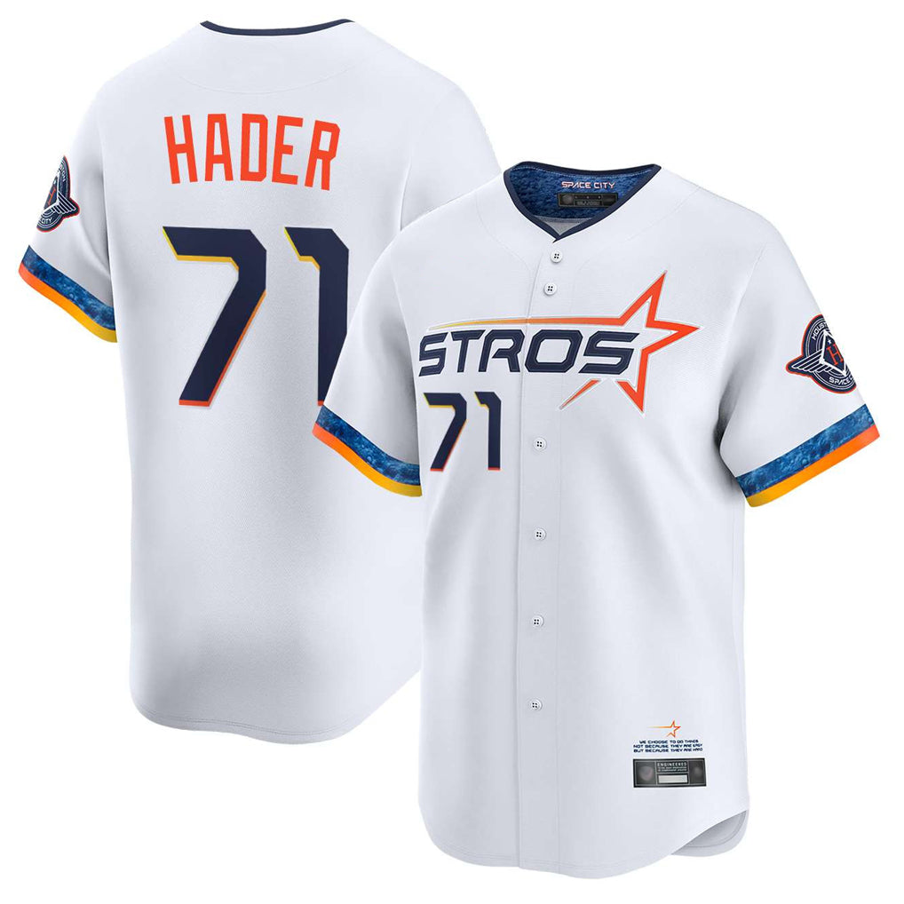H.Astros #71 Josh Hader Player White City Connect Limited Home Edoa Stitched Jerseys