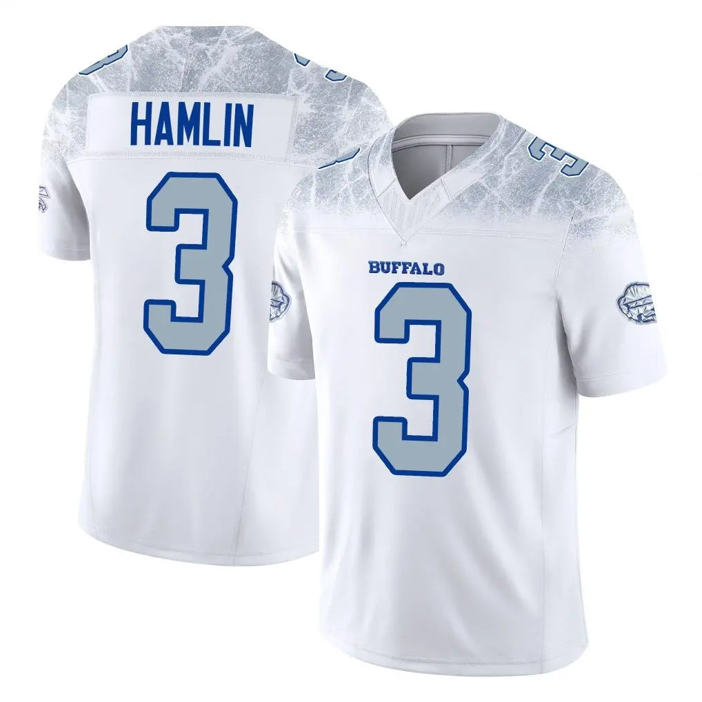 B.Bills #3 Damar Hamlin Player White Rivalries Collection Limited Home Game Edoa Stitched Jerseys