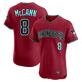 A.Diamondbacks #8 James McCann Player Red Limited Elite Home Game Edoa Stitched Jerseys