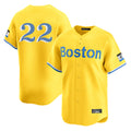 B.Red Sox #22 Garrett Whitlock Player Yellow Limited Home Game Edoa Stitched Jerseys