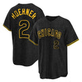 C.Cubs #2 Nico Hoerner Player Black Snake Skin City Game Edoa Stitched Jerseys