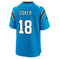 C.Panthers #18 Jalen Coker Player Blue Home Game Edoa Stitched Jerseys