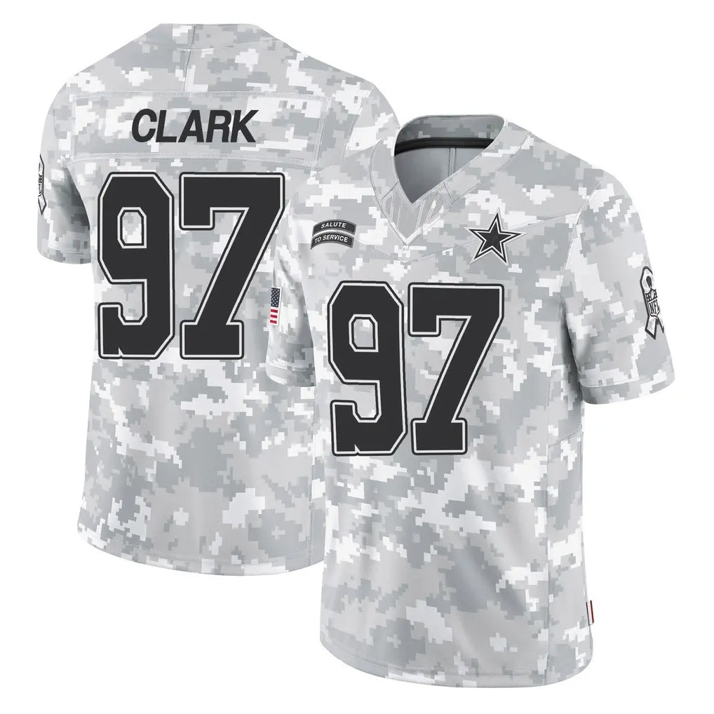 D.Cowboys #97 Kenny Clark Player Arctic Camo Salute to Service Limited Home Game Edoa Stitched Jerseys