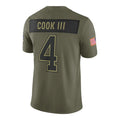 B.Bills #4 James Cook III Player Olive Salute to Service Limited Home Game Edoa Stitched Jerseys