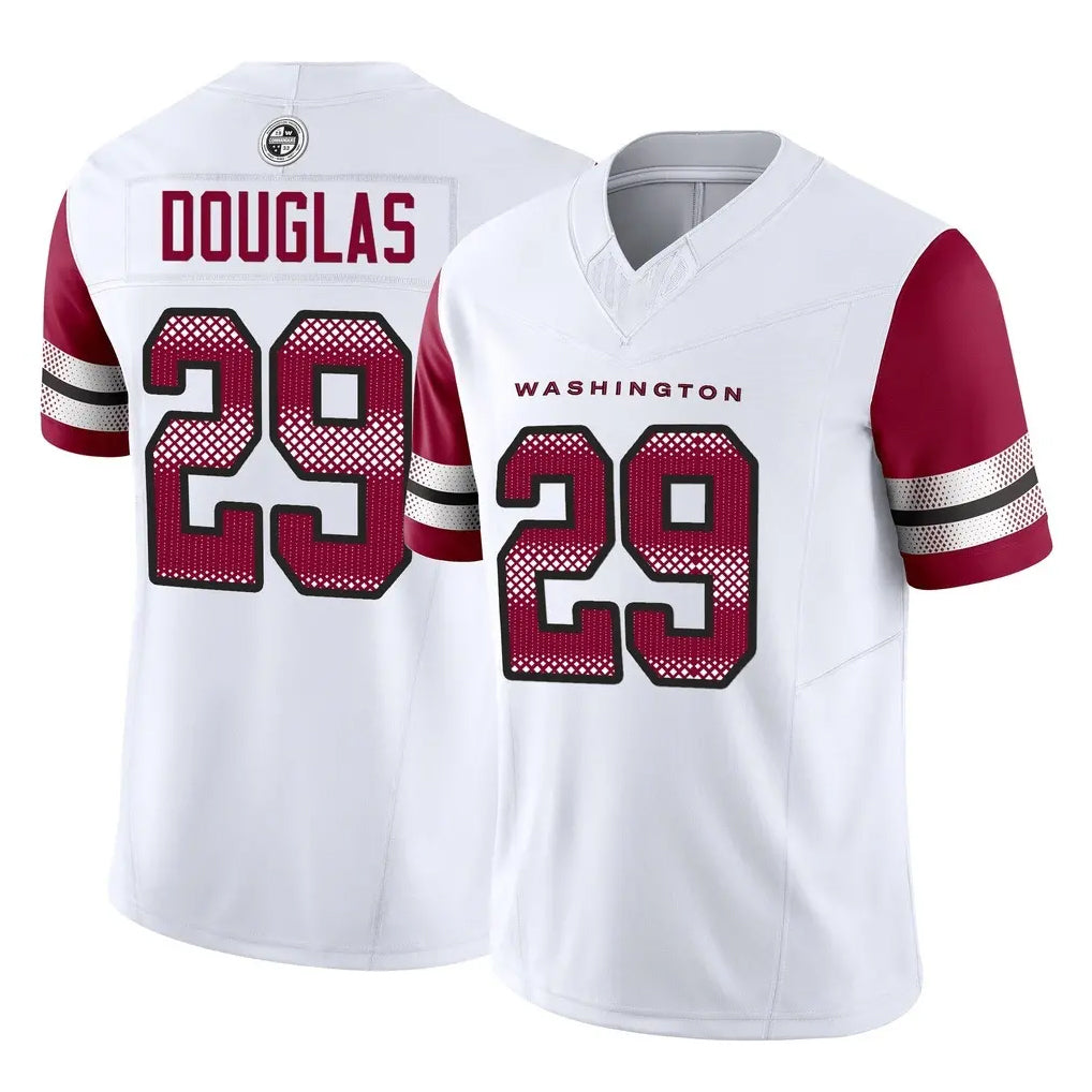 W.Commanders #29 Rasul Douglas Player White Vapor F.U.S.E. Limited Home Game Edoa Stitched Jerseys