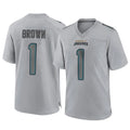 J.Jaguars #1 Montaric Brown Player Gray Atmosphere Fashion Home Game Edoa Stitched Jerseys