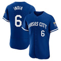 KC.Royals #6 Jonathan India Player Royal Limited Elite Home Edoa Stitched Jerseys