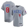 C.Cubs #8 Ian Happ Player Gray Road Limited Home Edoa Stitched Jerseys
