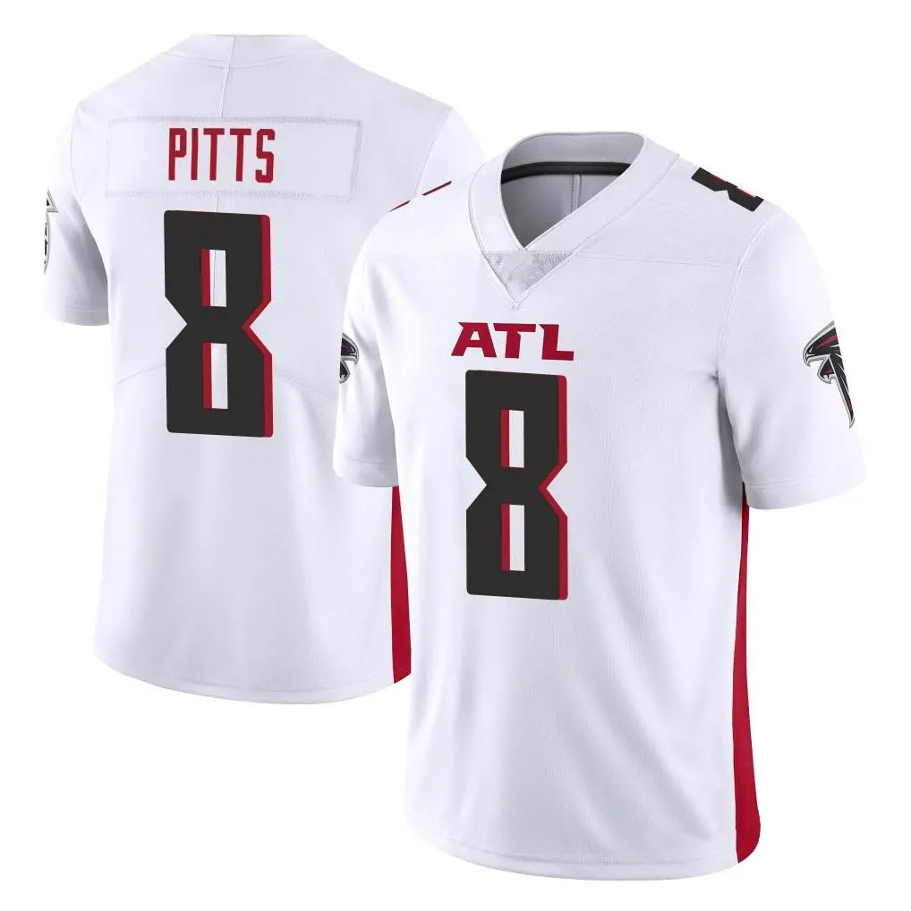 A.Falcons #8 Kyle Pitts Sr. Player White Vapor Untouchable Limited Home Game Edoa Stitched Jerseys
