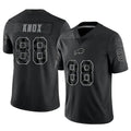 B.Bills #88 Dawson Knox Player Black RFLCTV Limited Game Edoa Stitched Jerseys