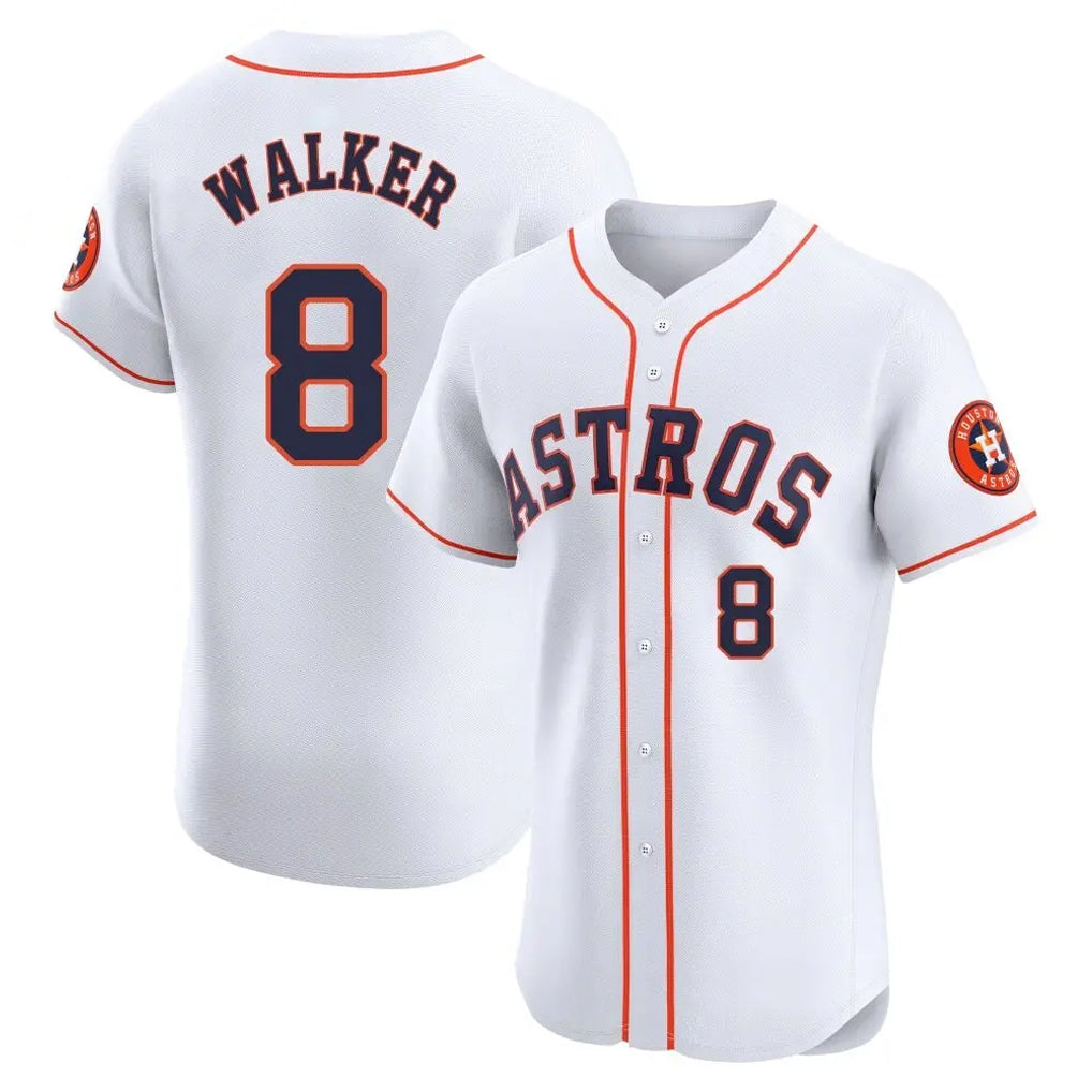 H.Astros #8 Christian Walker Player White Limited Elite Home Edoa Stitched Jerseys