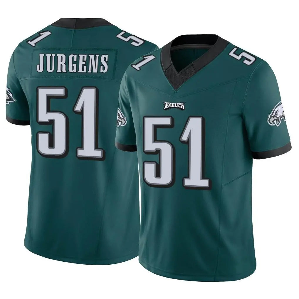 P.Eagles #51 Cam Jurgens Player Team Color Green Limited Vapor F.U.S.E. Home Game Edoa Stitched Jerseys