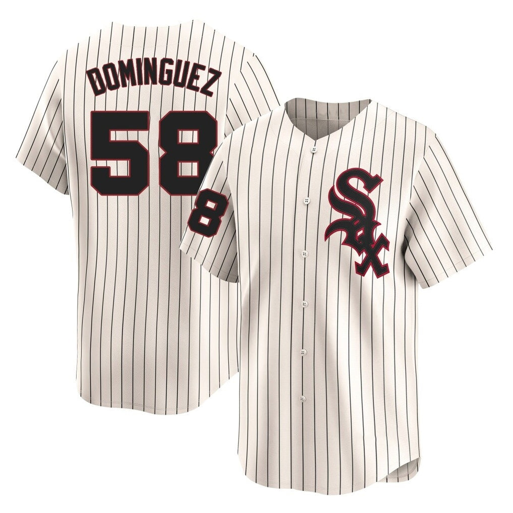C.White Sox #58 Seranthony Dom¨ªnguez Player Cream Cooperstown Collection Limited Home Edoa Stitched Jerseys