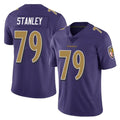 B.Ravens #79 Ronnie Stanley Player Purple Color Rush Vapor Untouchable Limited Home Game Edoa Stitched Jerseys