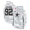 D.Cowboys #92 Quinnen Williams Player Arctic Camo Salute to Service Hoodies Limited Game Edoa Stitched Jerseys