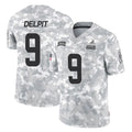 C.Browns #9 Grant Delpit Player Arctic Camo Salute to Service Limited Home Game Edoa Stitched Jerseys