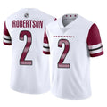 W.Commanders #2 Amik Robertson Player White Limited Vapor Home Game Edoa Stitched Jerseys