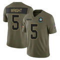 M.Dolphins #5 Jaylen Wright Player Olive 2025 Salute To Service Limited Game Edoa Stitched Jerseys