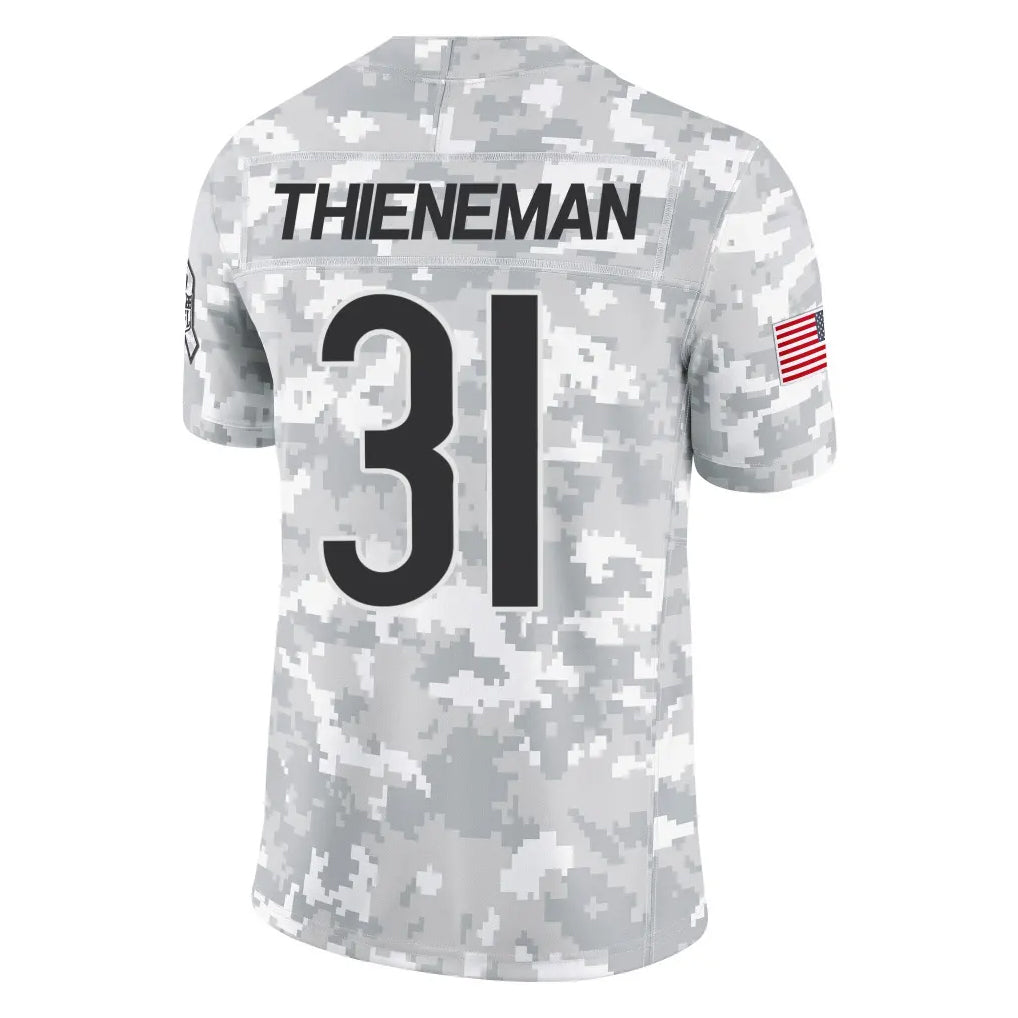 C.Bears #31 Dillon Thieneman Player Arctic Camo Salute to Service Limited Edoa Stitched Jerseys