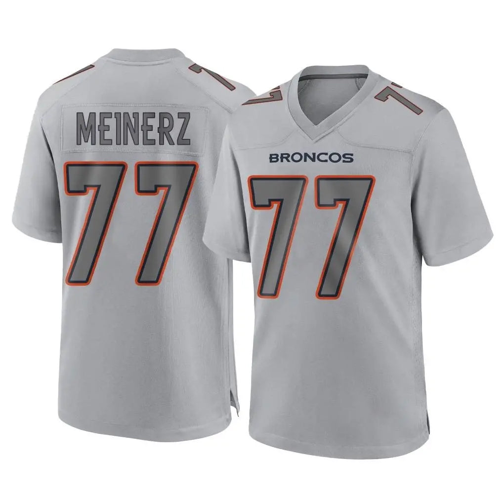 D.Broncos #77 Quinn Meinerz Player Gray Atmosphere Fashion Limited Game Edoa Stitched Jerseys