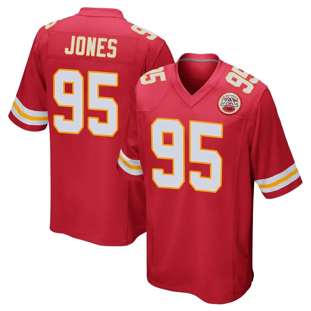 KC.Chiefs #95 Chris Jones Player Red Home Game Edoa Stitched Jerseys