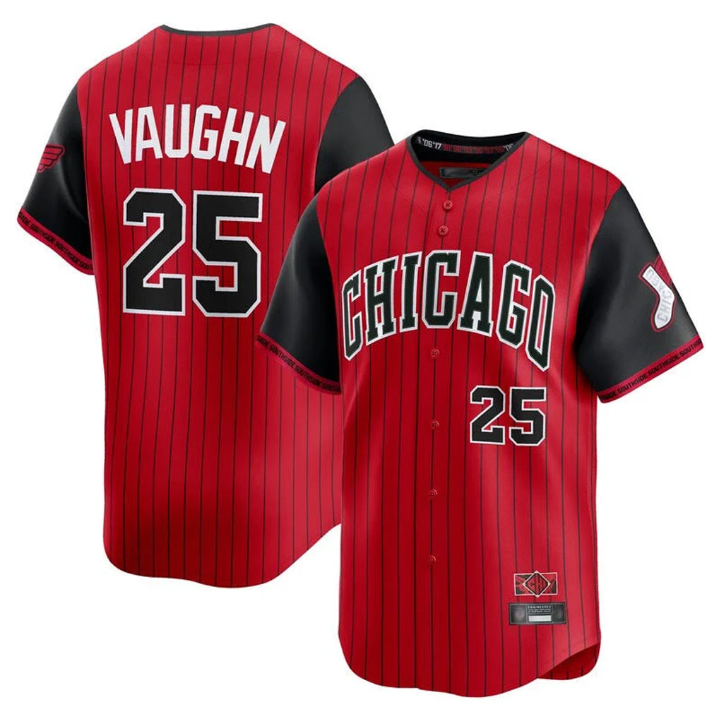 C.White Sox #25 Andrew Vaughn Player Red City Connect Limited Home Edoa Stitched Jerseys