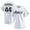 H.Astros #44 Yordan Alvarez Player White Throwback Cooperstown Collection Limited Edoa Stitched Jerseys