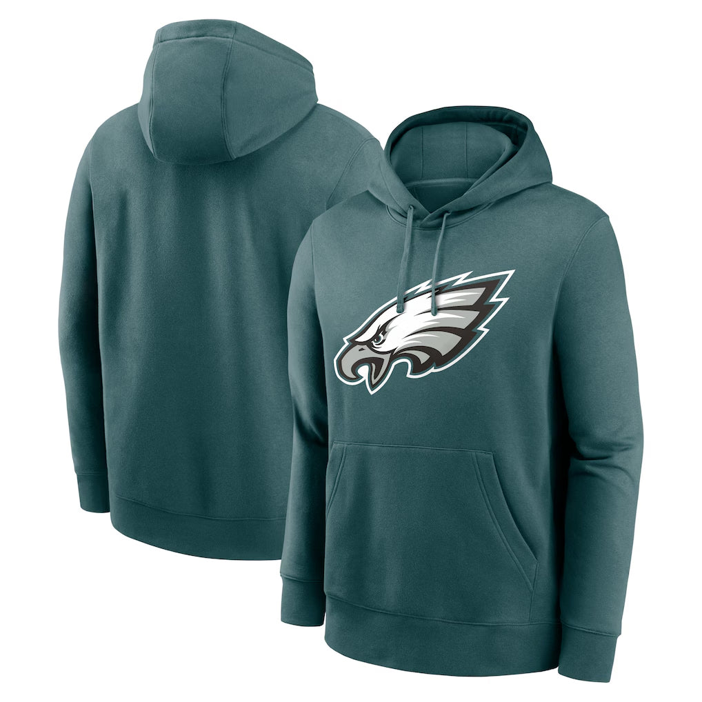P.Eagles ## Eagles Blank Player Midnight Green Performance Pullover Hoodies Home Game Edoa Stitched Jerseys