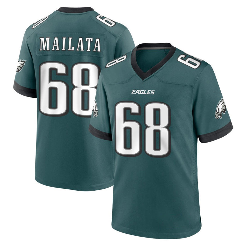 P.Eagles #68 Jordan Mailata Player Green Home Game Edoa Stitched Jerseys