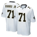 NO.Saints #71 Kelvin Banks Jr. Player White Home Game Edoa Stitched Jerseys