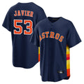 H.Astros #53 Cristian Javier Player Navy Home Game Edoa Stitched Jerseys