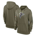 A.Falcons ## Falcons Blank Player Olive 2025 Salute to Service Pullover Hoodie Edoa Stitched Jerseys