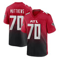 A.Falcons #70 Jake Matthews Player Red Home Game Edoa Stitched Jerseys