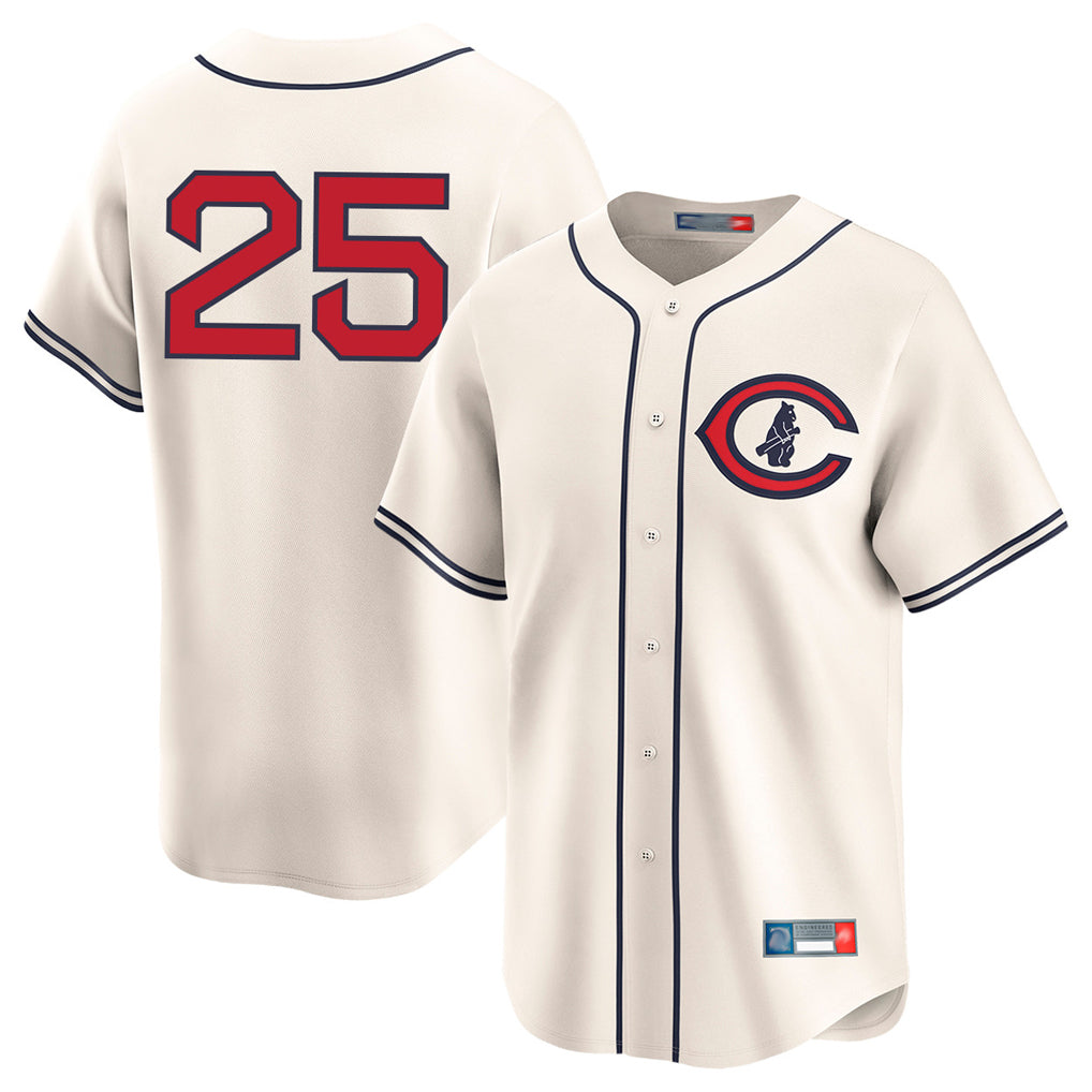 C.Cubs #25 Mois¨¦s Ballesteros Player Cream Field of Dreams Limited Home Game Edoa Stitched Jerseys