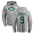 NY.Jets #9 Will McDonald IV Player Gray LOGO Pullover Hoodies Limited Game Edoa Stitched Jerseys