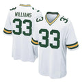 GB.Packers #33 Evan Williams Player White Home Game Edoa Stitched Jerseys