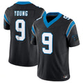 C.Panthers #9 Bryce Young Player Black Vapor F.U.S.E. Limited Home Game Edoa Stitched Jerseys