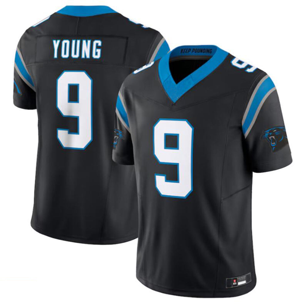 C.Panthers #9 Bryce Young Player Black Vapor F.U.S.E. Limited Home Game Edoa Stitched Jerseys