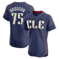C.Guardians #75 Connor Brogdon Player Navy City Connect Limited Elite Home Edoa Stitched Jerseys