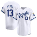 KC.Royals #13 Salvador Perez Player White Alt Limited Home Edoa Stitched Jerseys