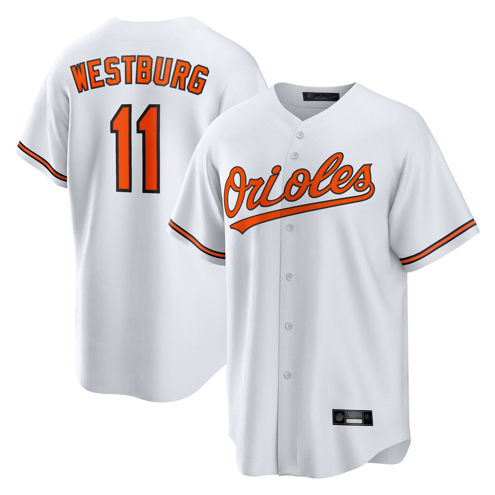 B.Orioles #11 Jordan Westburg Player White Home Game Edoa Stitched Jerseys
