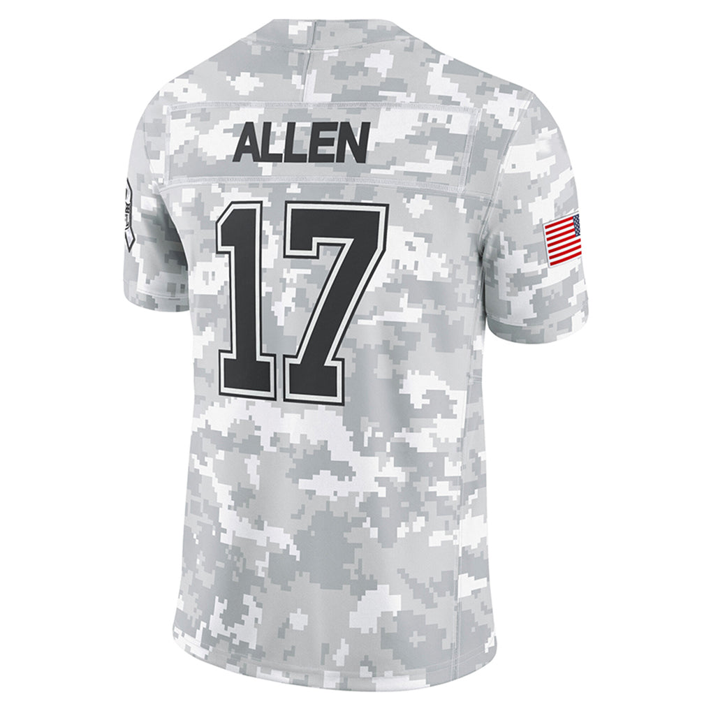 B.Bills #17 Josh Allen Player Arctic Camo Salute to Service Limited Edoa Stitched Jerseys