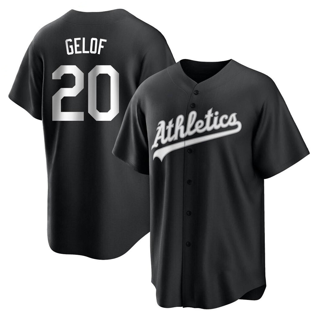 Athletics #20 Zack Gelof Player Black Fashion Home Game Edoa Stitched Jerseys