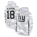 NY.Giants #18 Darius Slayton Player Arctic Camo Salute to Service Pullover Hoodies Limited Game Edoa Stitched Jerseys